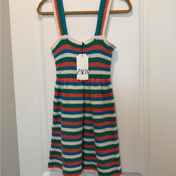 Zara Dresses & Skirts - Zara Colorful Striped Knit Dress Medium